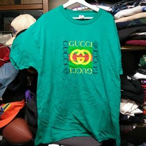 Gucci Vintage Shirt XL rare size Green 1990's